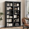 Coucheta 74.5" Tall 6-Tier Double Wide Bookshelf, Freestanding Bookcase with 12 Cubbies, Large Storage Shelf for Living Room Office Library - 2 of 4