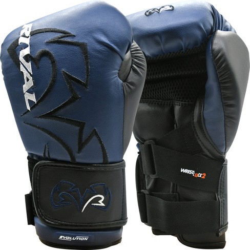 Rival Boxing RB11 Evolution Hook and Loop Bag Gloves - Large - Navy/Black