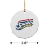 Southern New Hampshire University Primary Logo Porcelain Scalloped Holiday Christmas Tree Ornament  2.8" (7.1 cm) - 3 of 4