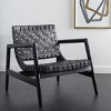 Bellona Leather Woven Accent Chair - ACH1004 - Safavieh - 4 of 4