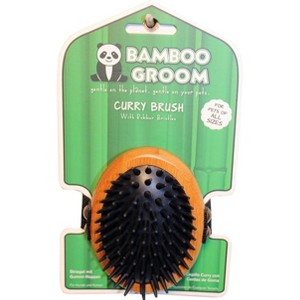 Bamboo Groom Curry Brush W/Rubber Bristles - Pack of 72 - 1 of 1