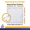 Filter King 22x24x1 Air Filter | 4-PACK | MERV 13 HVAC Pleated A/C Furnace Filters | MADE IN USA | Actual Size: 22 x 24 x .75" - 2 of 4