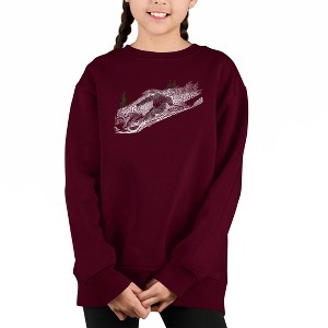 LA Pop Art Ski - Girl's Word Art Crewneck Sweatshirt - 1 of 3