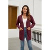 Women's Fall Long Sleeve Knit Sweater Cardigan Casual Summer Loose Fit Sweater Jacket Shirt Top - 3 of 4