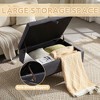 TUYOHW Mid Century Modern Storage Ottoman,32 inch End of Bed Bench with Safety Hinge,Lift Top Ottoman for Living Room,Bedroom,Entryway - 4 of 4