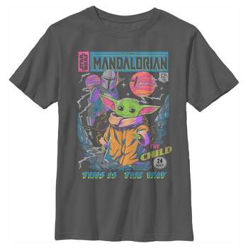 Boy's Star Wars The Mandalorian 12 Cents Retro Comic T-Shirt