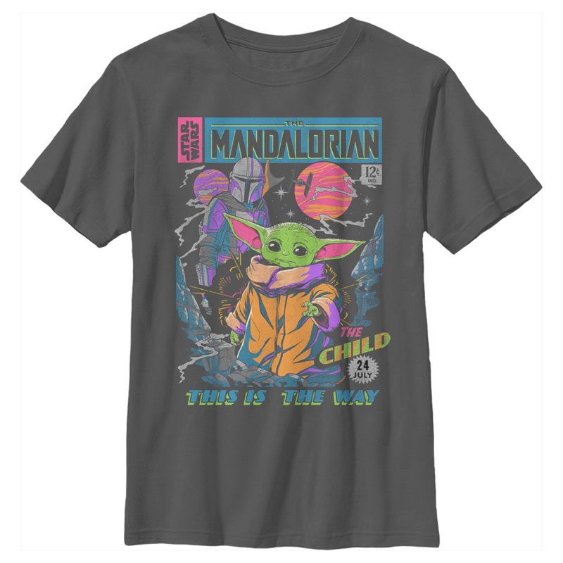 Boy's Star Wars The Mandalorian 12 Cents Retro Comic T-Shirt, 1 of 5