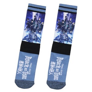 Attack on Titan Final Season Men's Anime Manga Mid-Calf Athletic Crew Socks - 1 of 4
