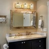 Rennnsan Havora 25" Hardwired 3 -Light Crystal Dimmable Contemporary Dimmable Vanity Light in Black & Brass & Chrome - 2 of 4