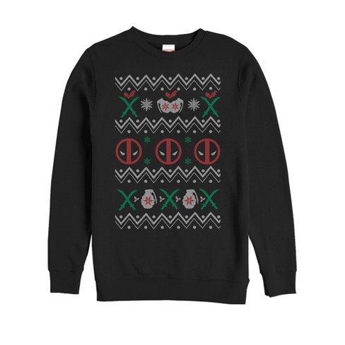Women's Marvel Ugly Christmas Deadpool Sweatshirt : Target