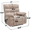 FONTOI Large Size Accent Chair with Side Pockets, Recliner Chair with Comfortable Pillow Back&Armrests, Beige, 37"*42.51"*40.55" - 3 of 4