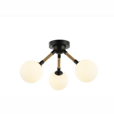 Artcraft Lighting Capilano 3 - Light Semi-Flush Mount in  Black