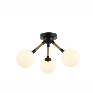Artcraft Lighting Capilano 3 - Light Semi-Flush Mount in  Black - 1 of 4