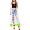 LA LEELA Women's Summer Open Front Oversized Vacation Beachwear Long Bathing Suit Duster Holiday Swimwear Coverups Cardigan - 3 of 4
