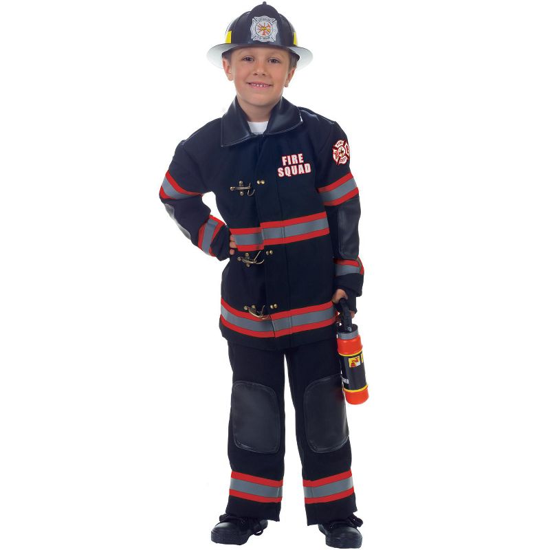 Underwraps Costumes Fire Squad Firefighter Child Costume (Black), 1 of 2