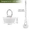 Unique Bargains Rubber Stainless Steel Beaded Chain with Pull Ring Drain Stoppers 2 Pcs - 2 of 4