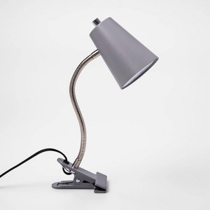 LED Clip Table Lamp Gray (Includes Energy Efficient Light Bulb) - Room Essentials