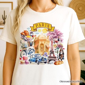 Artistic Paris Culture and Landmarks T-Shirt, Classical France Tee and Souvenir | OrnamentallyYou - 1 of 4
