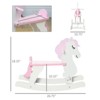 INFURNIC Baby Walkers Little Wooden Rocking Horse Toy for Kids' Imaginative Play Children's Small Baby Rocking Toddlers, Pink, 26.75"*10.75"*18.25" - 3 of 4