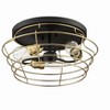 Craftmade Lighting Thatcher 3 - Light Flush Mount in  Flat Black/Satin Brass - 3 of 4