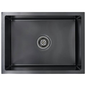 vidaXL Kitchen Sink with Strainer, Stainless Steel Top-Mount Sink, Fast Drainage, Anti-Corrosion - 1 of 4