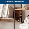 4 Tier Bookcases, Triple Wide Industrial Bookshelf, Steel Bookshelf, Display Storage Bookshelves for Living Room, Bedroom, Home, Office, Brown - 3 of 4