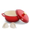 ROVSUN Enameled Cast Iron Dutch Oven with Lid, Dual Handles, Oven Safe up to 500°F or on Stovetop - 2 of 4