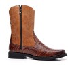 Santimon Men's Croc-Embossed Leather Western Mid-calf Cowboy Boots - 4 of 4