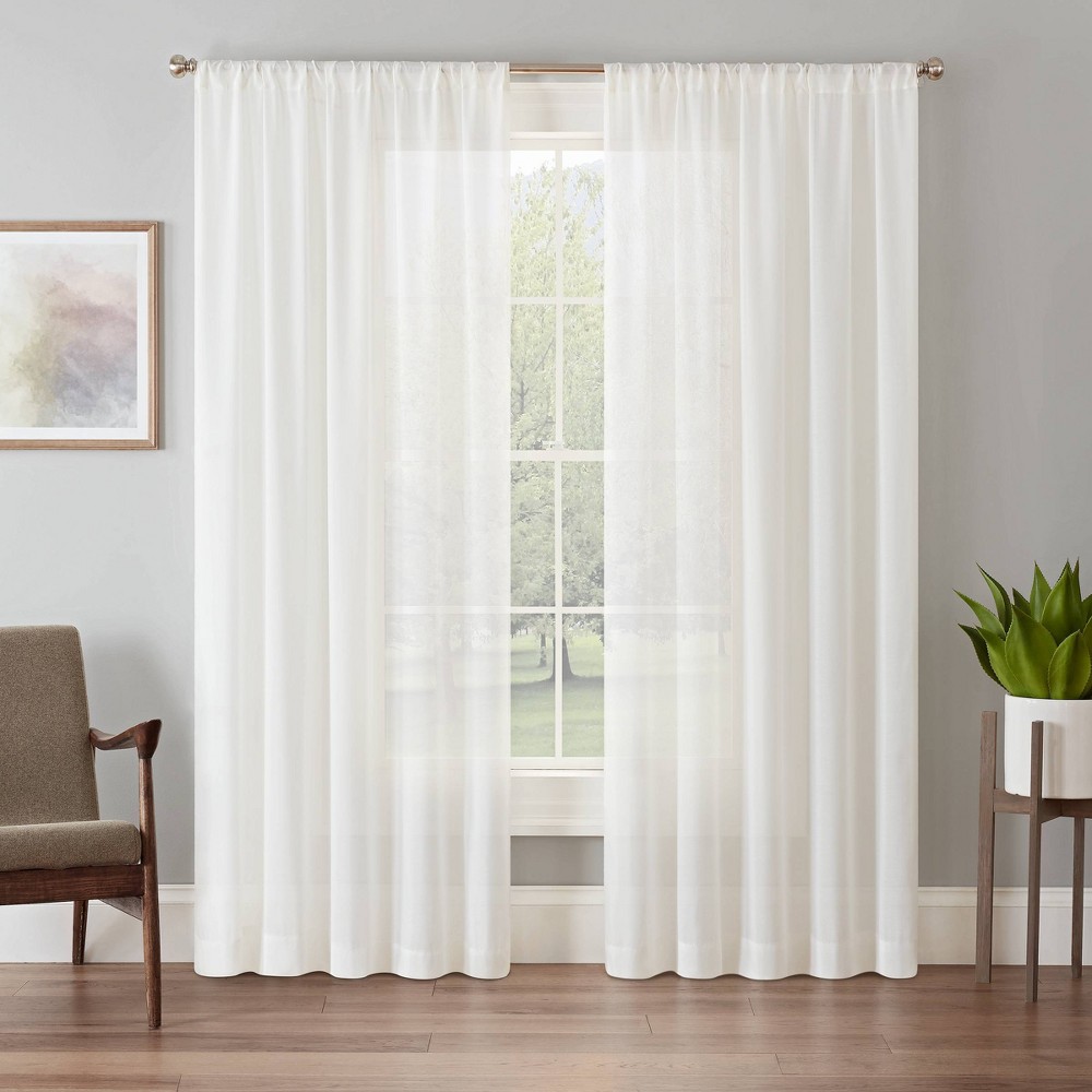 Photos - Curtains & Drapes Eclipse 95"x52" Chelsea UV Light Filtering Curtain Panel White  