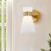 Dewdrop Mid Century Modern Wall Lights Flared Lampshade Design Clean Line Silhouette 1 Light ETL Certified For Foyer Corridor Bedside - 3 of 4