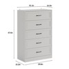 5 Drawer Tall Dresser with Charging Station, TV Stand, Chest of Drawers - 2 of 4