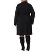 Agnes Orinda Women's Plus Size Faux Suede Notched Lapel Long Sleeve Pocket Long Trench Overcoats - 4 of 4