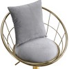 Velvet Bar Chair Set Of 2, Upholstered Dining Chair With Pillow, Metal Legs And Frame, Network Structure - 3 of 4