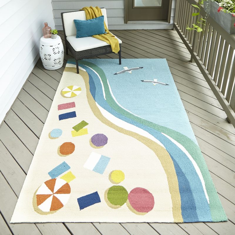 3&#39;9&#34;x5&#39;9&#34; Bird Hooked Accent Rug Blue - Momeni, 4 of 7