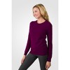 JENNIE LIU Women's 100% Pure Cashmere Long Sleeve Crew Neck Pullover Sweater - 3 of 4