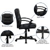 Emma and Oliver Mid-Back Black LeatherSoft Ripple/Accent Stitch Swivel Task Office Chair - 3 of 4