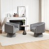 SEYNAR Mid Century Modern Velvet 360 Degree Swivel Accent Chair Set of 2 - 3 of 4