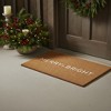 HomeRoots 17" X 29" Brown And White Christmas Merry and Bright Outdoor Coir Door Mat - 2 of 4
