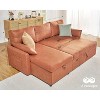AMERLIFE 2 in 1 Pull Out Sofa Bed with Storage Chaise - 2 of 4