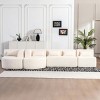 141 Inch Sectional Sofa,Upholstered Sofa Free-combined Sofa Couch with Two Chaise Lounge and Five Back Pillows In Living Room-Maison Boucle - 3 of 4