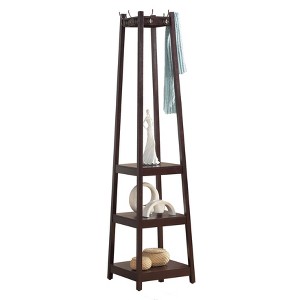 Sapphtopaz 3-Tier Storage Shelves with Hooks Coat Rack with Multi-Function Storage Shelves Closet Organizers and Storage for Living Room,Bedroom - 1 of 4