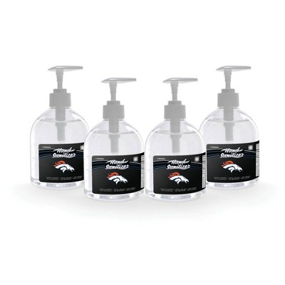 NFL Denver Broncos 16oz Pump Top Hand Sanitizer - 4pk