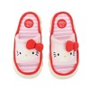 Hello Kitty 3D Character Face Art Women's Pink & White Striped Open-Toed Slide Slippers - 2 of 4