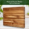 Thick Cutting Board Wood 18" x 12", Acacia Wooden Cutting Board for Meat, Butcher Block Countertop, Reversible Wooden Cutting Board with Juice Groove - 4 of 4