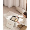 LEDREM Foldable Ottoman with Hidden Storage, 15-Inch Cube Footrest Stool, 660lb Weight Capacity - 3 of 4