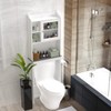 Modern Over The Toilet Space Saver Organization Wood Storage Cabinet - 2 of 4