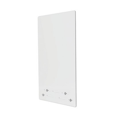 deflecto Mounting Safety Barrier with Full Shield, 23.75" x 31.75", Acrylic, Clear, 2/Carton