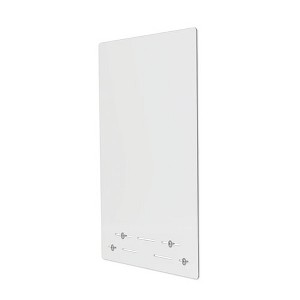 deflecto Mounting Safety Barrier with Full Shield, 23.75" x 31.75", Acrylic, Clear, 2/Carton - 1 of 2