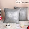 PiccoCasa Sequin Throw Pillow Covers Glitzy Cushion Covers Shiny Sparkling Satin Pillowcase 2 Pcs - 2 of 4