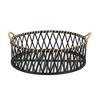 Round Display Trays – Bamboo and Rattan Build – 6.5"H Home Decor By Melrose - 3 of 3